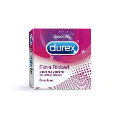 Durex Extra Ribbed Condoms (3 pcs)