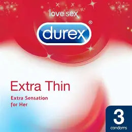 Durex Extra Thin Condoms (3 pcs)