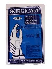 Surgicare Sterile Latex Surgical Gloves (7'')