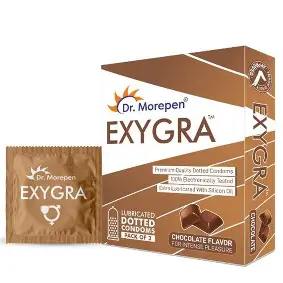 Dr.Morepen Exygra Chocolate flavour condoms (3 pcs)
