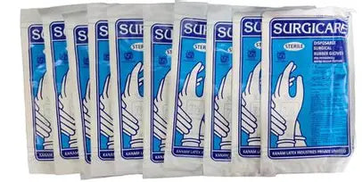 Surgicare Sterile Latex Surgical Gloves (7.5")